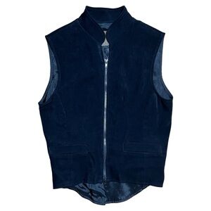 Rough Rider By Circle T Wm’s Black Faux Leather Zip Vest Sz S